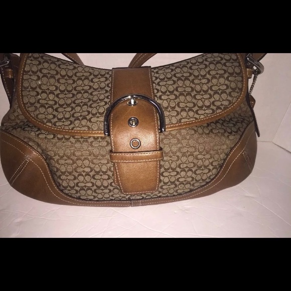 Coach Handbag Khaki Mint Authentic - Picture 4 of 8